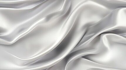 Obraz premium Silver fabric luminance. Gentle wavy and radiant. A backdrop for design dreams. Embrace the elegance.