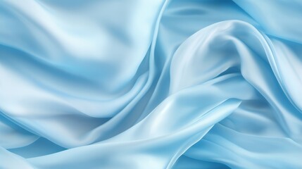 Whisper of sky blue allure. Silky fabric waves. The epitome of serene grace. Perfect for calming designs.