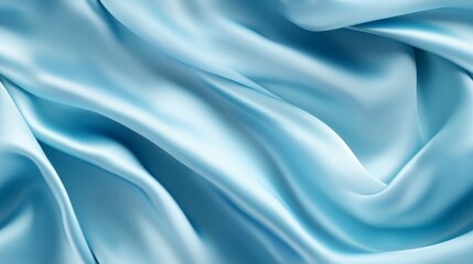 Fototapeta premium Waves of sky blue allure. Silky smooth and soft. A designer's heavenly treasure. Perfect for premium designs.