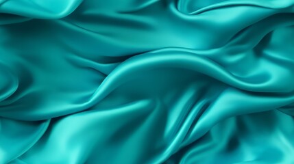 Fototapeta premium Turquoise beauty in every fold. Waves of satin elegance. Perfect for serene occasions. A touch of the tropics.