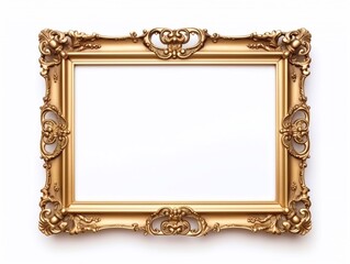 antique gold picture frame, generative AI 