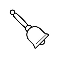 hand bell, school bell - vector icon