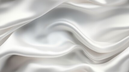Obraz premium White beauty in every fold. Waves of satin elegance. Perfect for grand designs. A touch of sophistication.