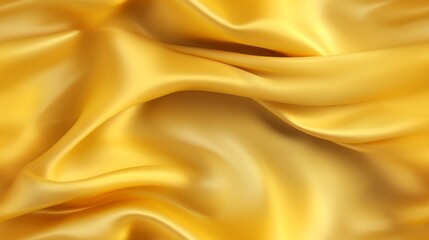 Yellow fabric radiance. Waves of elegance on a reflective surface. Design with a touch of the sun. Perfect for luxury projects.