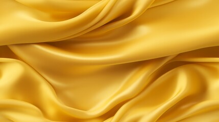 Obraz premium Satin dreams in radiant yellow. Gentle waves on a reflective backdrop. A celebration of sunlit beauty. Perfect for designers.