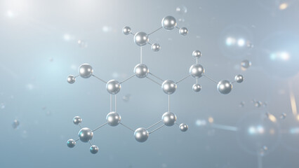 pyridoxine molecular structure, 3d model molecule, vitamin b6, structural chemical formula view from a microscope