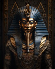a statue of a pharaoh