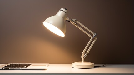 a desk lamp on a table