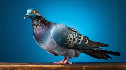 Foto op Plexiglas a bird standing on a wood surface © VSTOCK