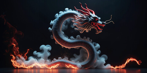 dragon fantasy artwork with stars and space background
