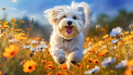 Happy Westhighland Terrier