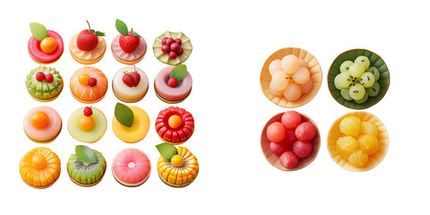Png Set Imitation Thai Dessert on a transparent background