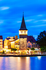 Fototapeta premium Mangturm in Lindau old town in Bavaria, Germany