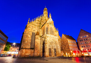 Fototapeta na wymiar Frauenkirche Church of Our Lady, Nuremberg