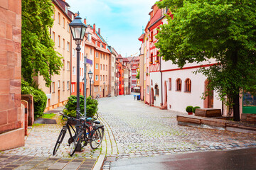Weissgerbergasse street, Nuremberg old town, Bavaria