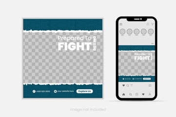 gym weight lifting social media post, gym banner template design pack.