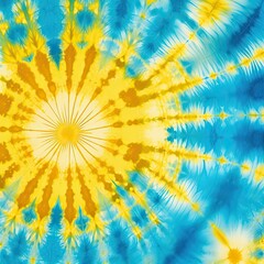 Obraz premium yellow and blue Tie Dye Designs Patterns, spiral tie dye pattern abstract texture background.