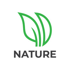 Nature design vector leaf logo plant logo