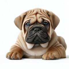 Bullmastiff's Joyful Puppy Play, Generative AI