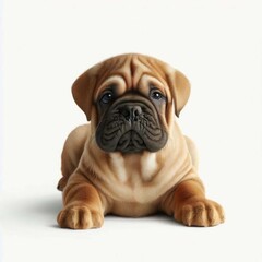Obraz premium Captivating Bullmastiff Puppyhood, Generative AI