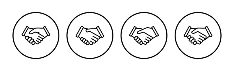 Hand shake icon vector. business handshake. contract agreement. partnership