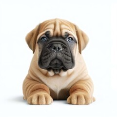 Fototapeta premium Baby Bullmastiff's Tender Charm, Generative AI