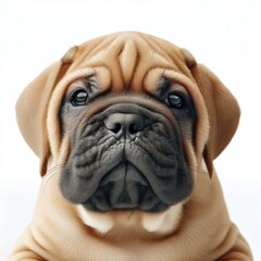 Fototapeta premium Sweet Bullmastiff Pup Playtime, Generative AI