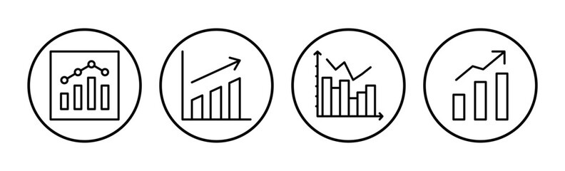 Growing graph Icon vector. Chart icon. Graph Icon