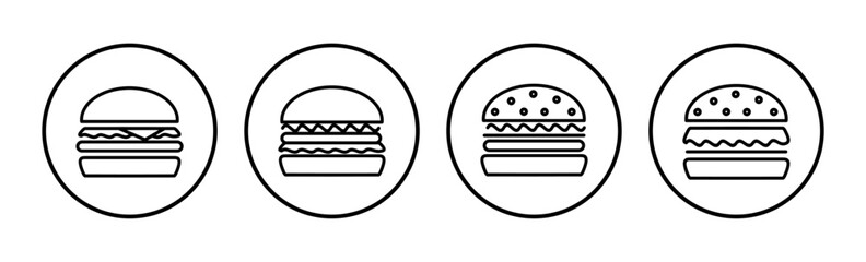 Burger icon vector. hamburger logo icon. fast food icon