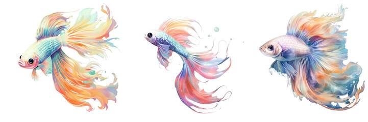 Png Set Gorgeous guppy with stunning physique and tail transparent background