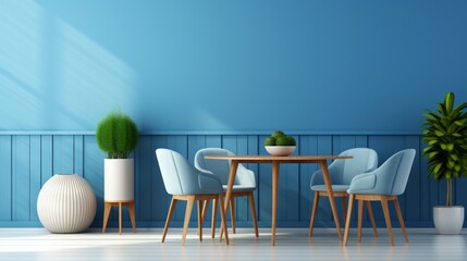 A beautifully decorated room with a table set for a celebration and a vibrant potted plant