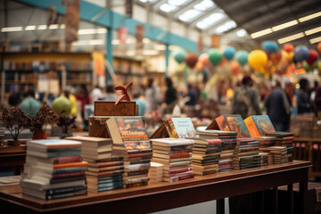 A multicultural book fair promoting literature from around the world. Generative Ai.