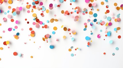 A vibrant explosion of confetti, capturing the joy and excitement of a celebration
