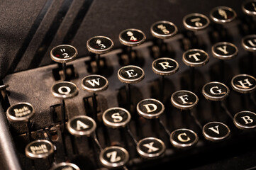 Vintage Typewriter Close Up