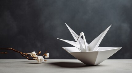 Minimalist and Elegant Origami Design Simplicity and Grace in Folded Paper Art