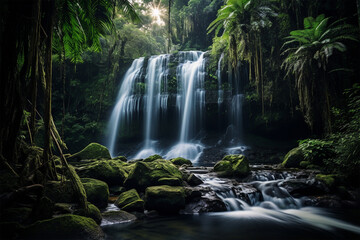 Fototapeta na wymiar Waterfall - long time exposure