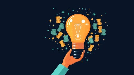 Lightbulb, creativity and motivation concept