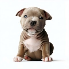 Adorable Staffordshire Bull Terrier Pup Portrait, Generative AI