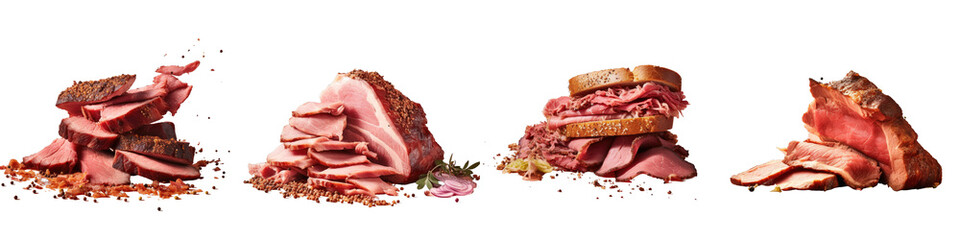Png Set Meat with smoke transparent background