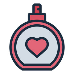 Perfume filled line icon