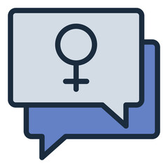 Speech chat filled line icon