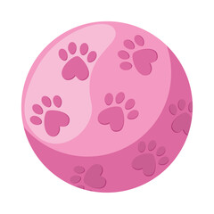 pet rubber toy ball icon