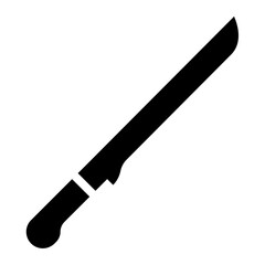 Knife solid glyph icon