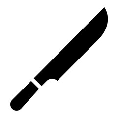 Long Knife solid glyph icon