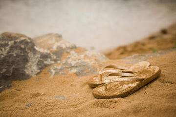 Sandy Sandals at the Beach
