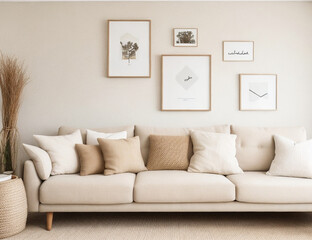 Interior Design Modern living, luxurious, soft, comfortable