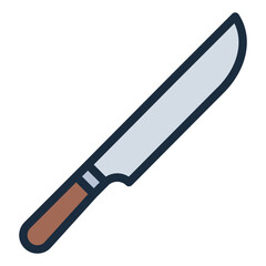 Long Knife filled line icon