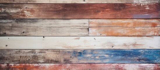 Multicolored white and brown planks texture as background
