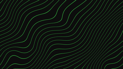 Wavy lines abstract minimal elegant dark motion background. Seamless looping for title background event