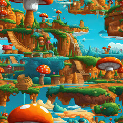 Obraz premium Seamless pattern of pixel designs 